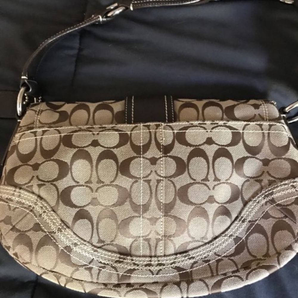 Brown/Tan coach handbag